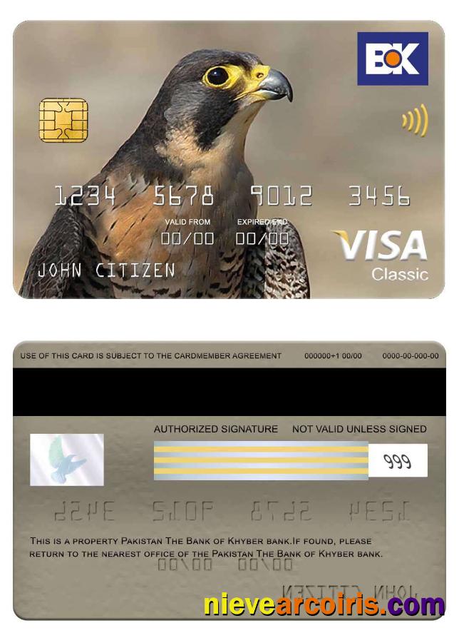 Pakistan The Bank of Khyber bank visa classic card
